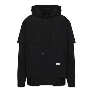 STAMPD DOUBLE LAYER HOODIE BLACK LARGE